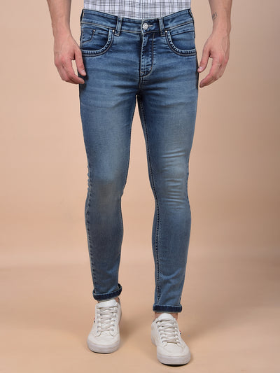Sculpted Blue Skinny Jeans