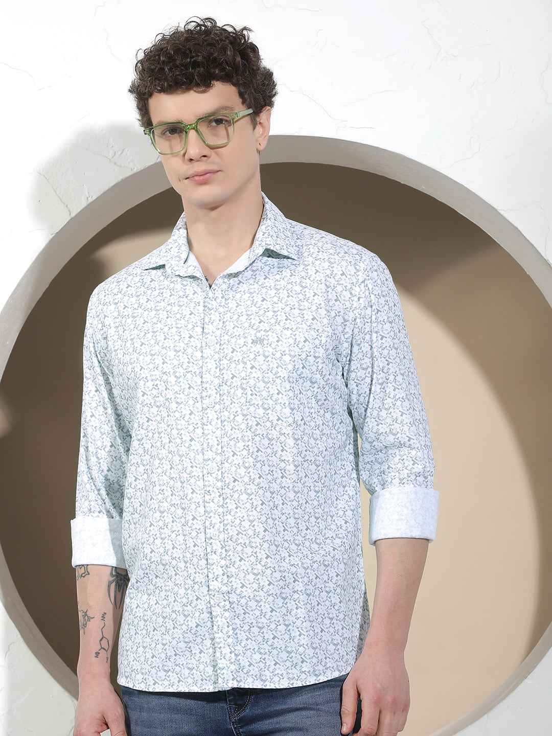 Frost Grey Printed Shirt