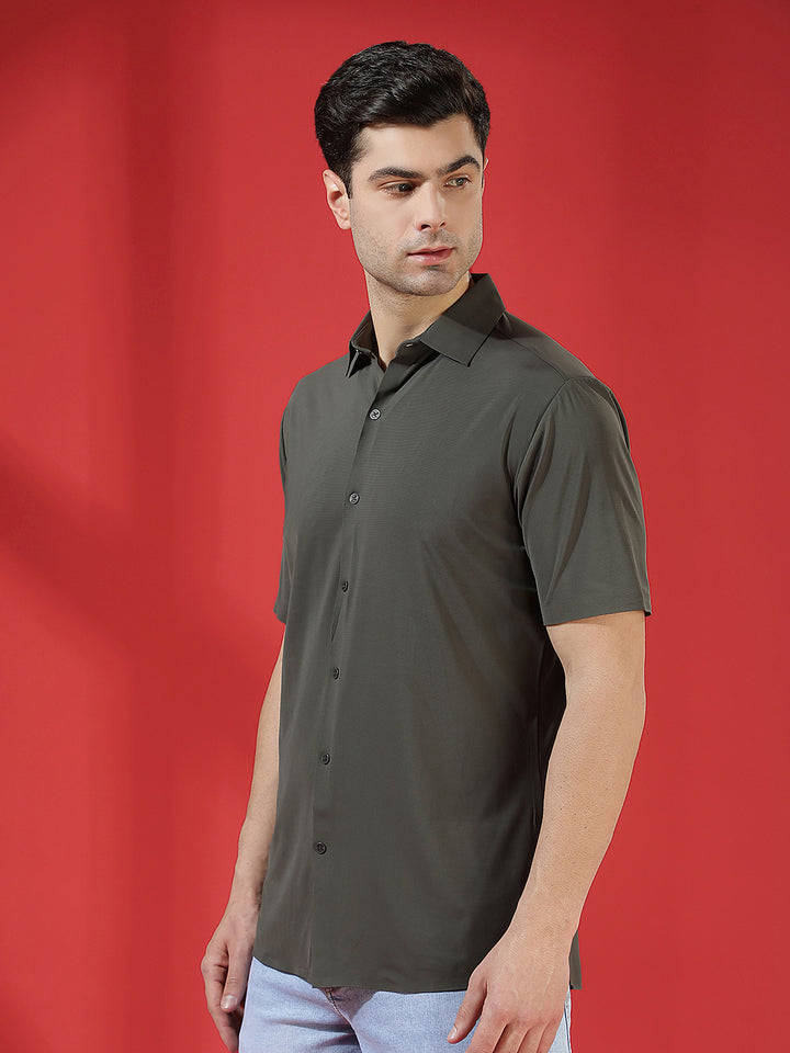 Olive Sleek Minimal Shirt