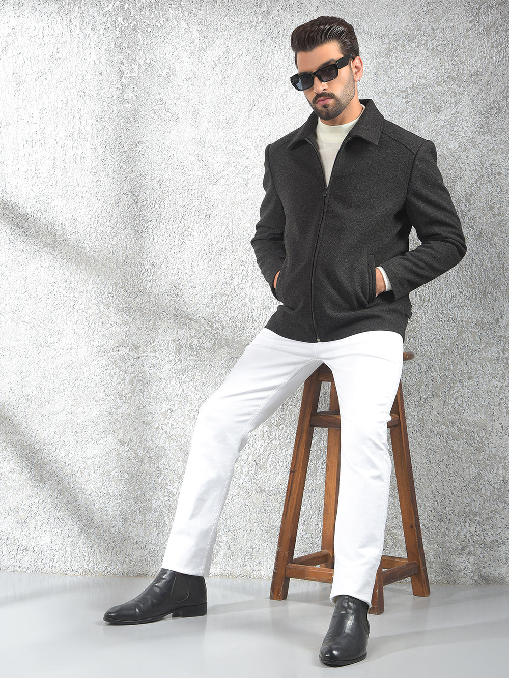 Relaxed Fit Black Shacket