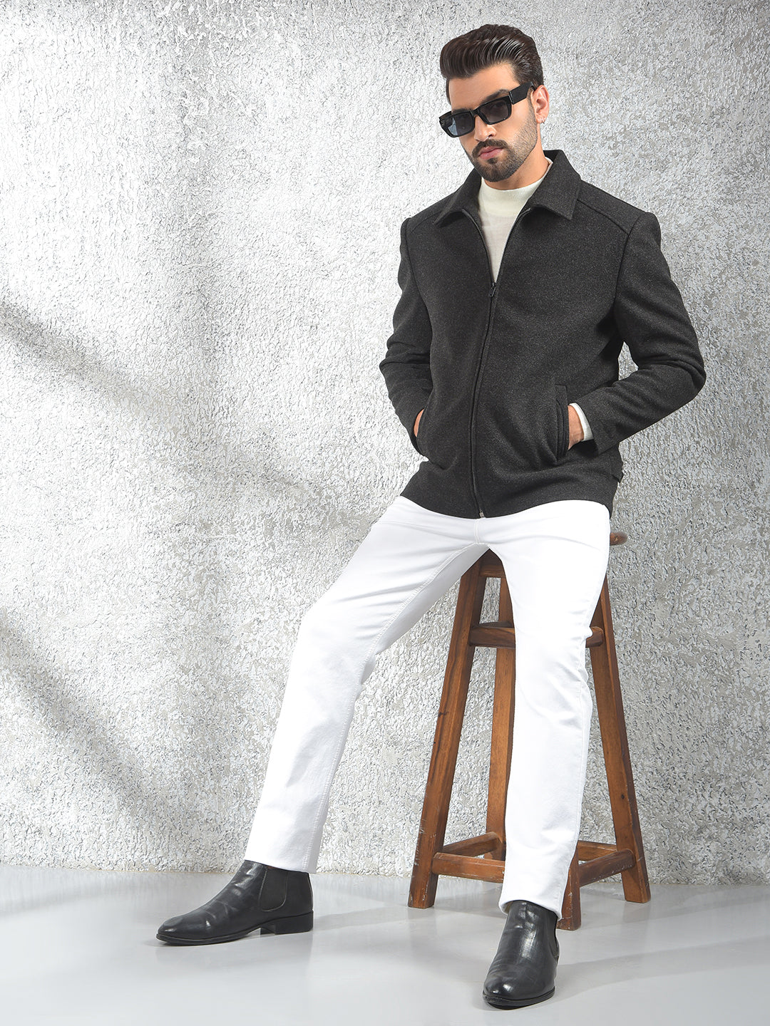 Relaxed Fit Black Shacket