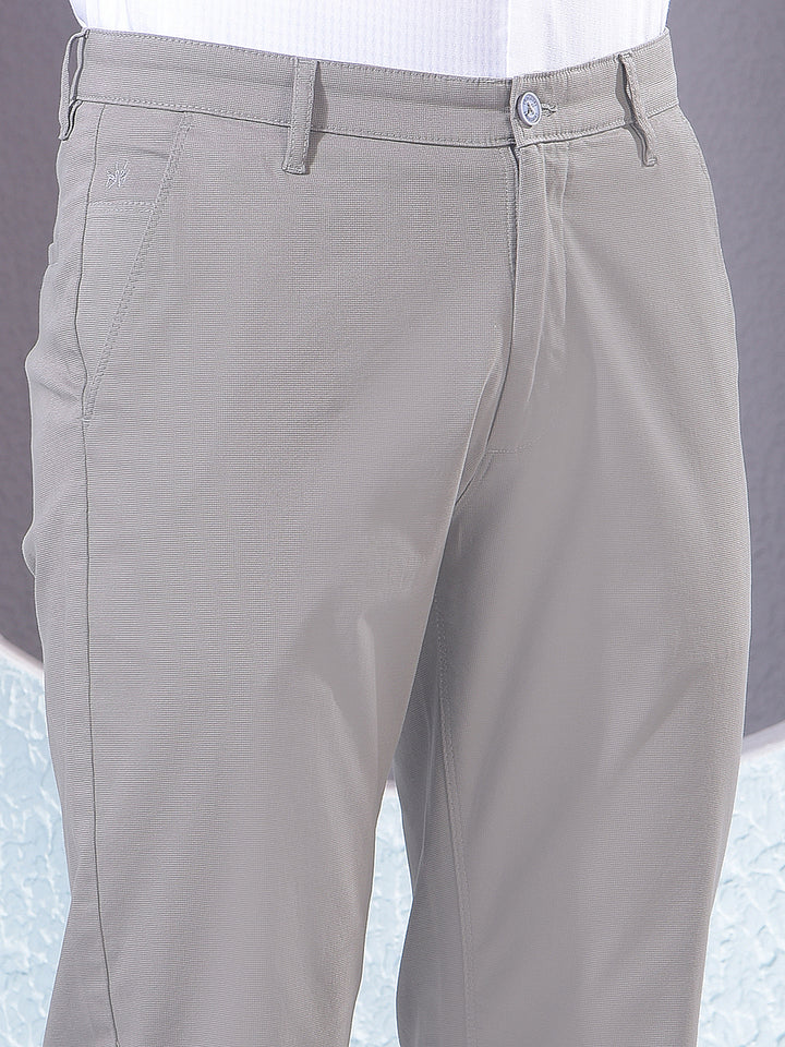 Sharp Grey Straight Trousers