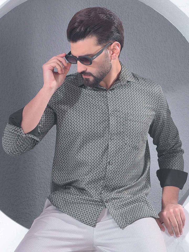 Green Graphic Print Shirt