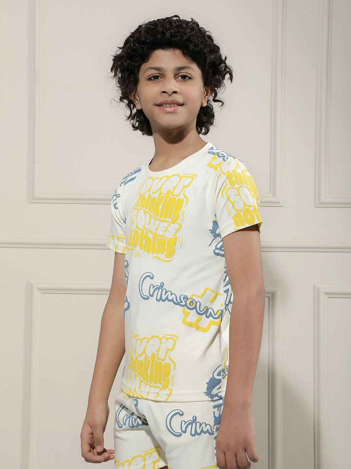 White Graphic Print T-Shirt
