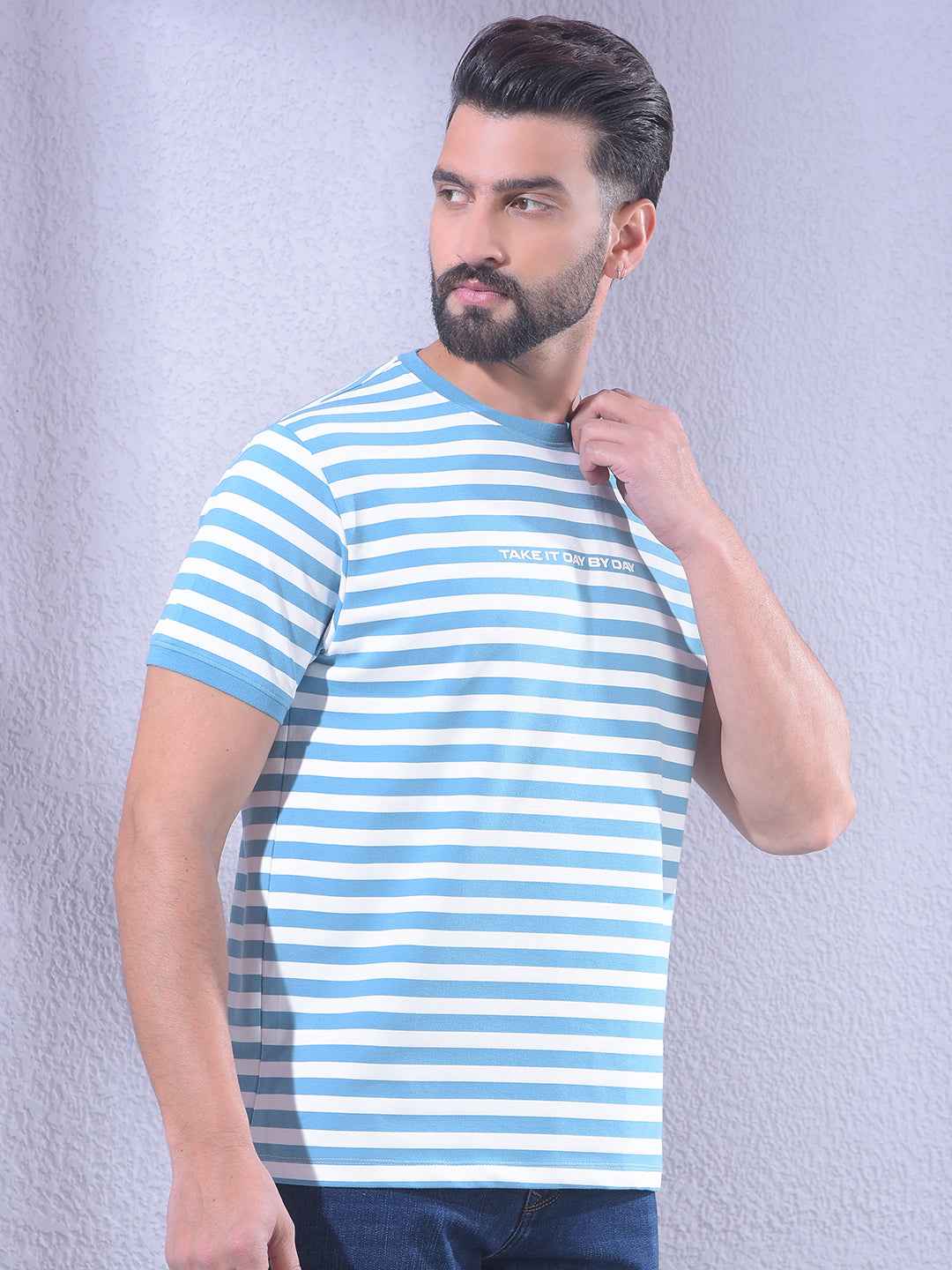 Blue Horizontal Stripes T-Shirt