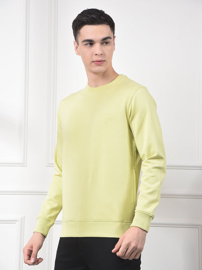 Green Typographic Print Sweatshirt