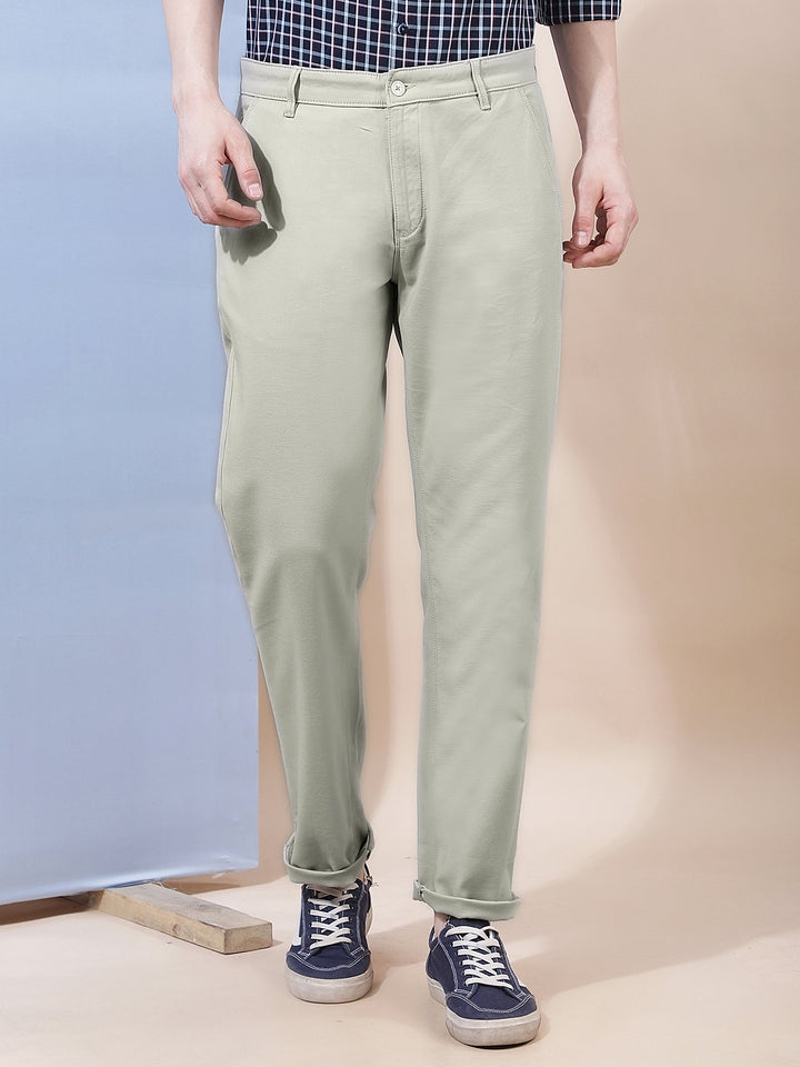 Minimalist Taupe Beige Knitted Trousers