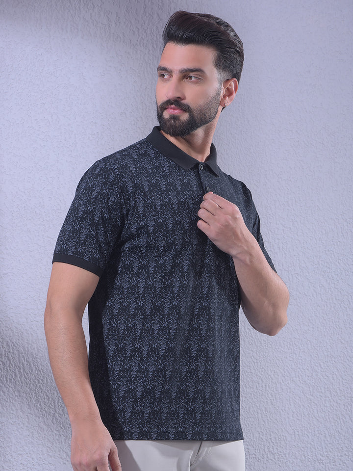 Black Floral Print T-Shirt