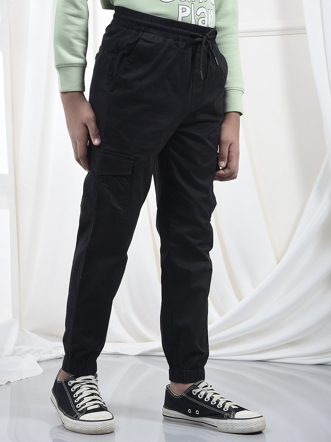 Black Utility Pocket Joggers