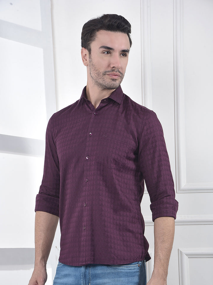 Origin Flow Wine Printed Shirt