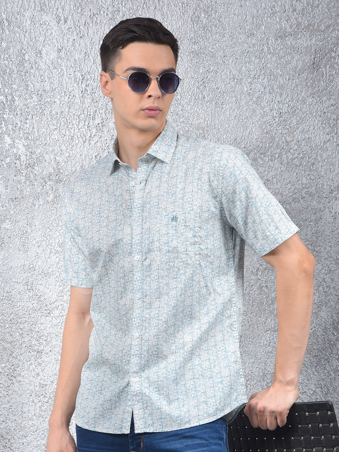 Green Printed Shirt