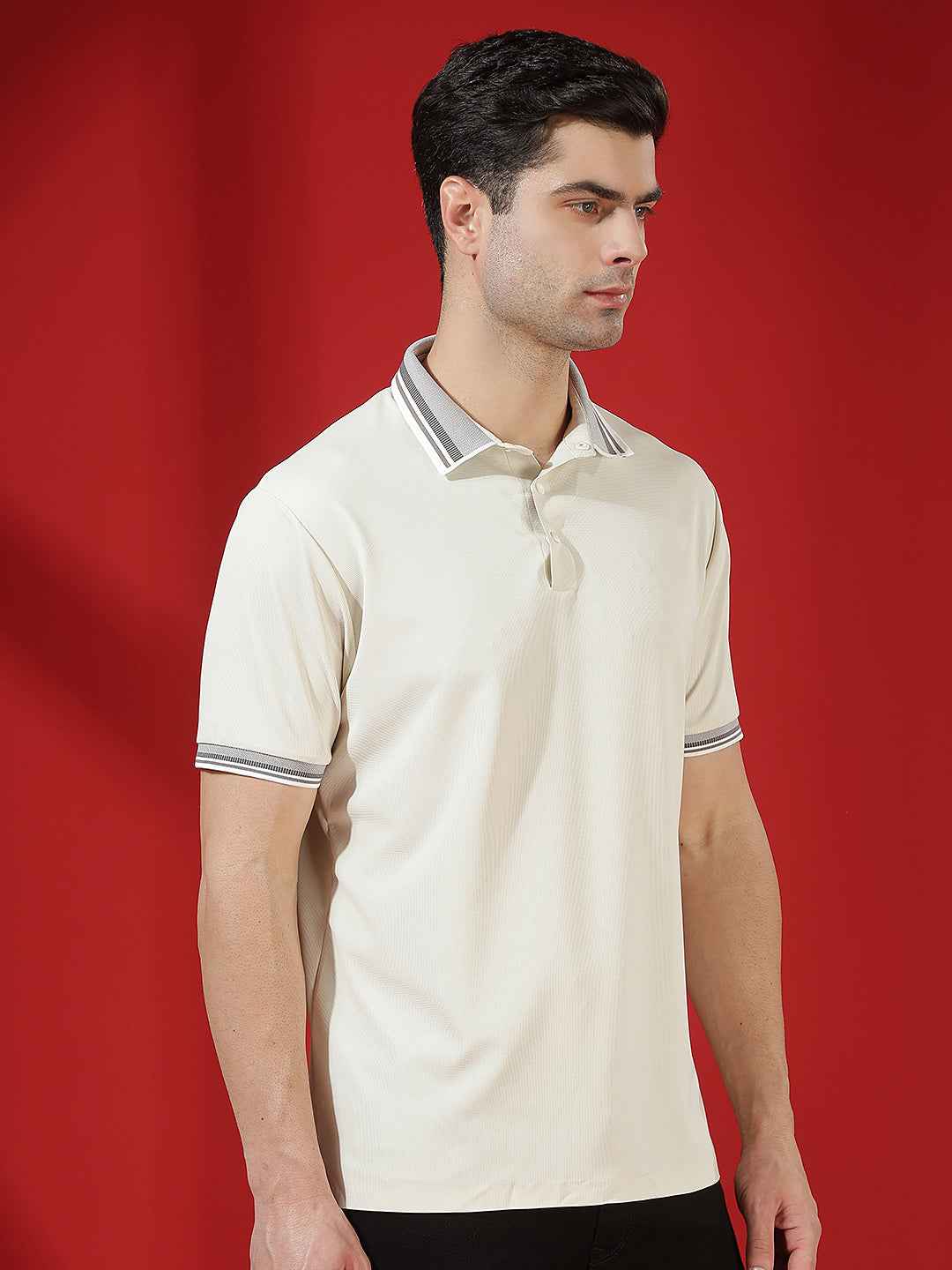 Cream Classic Polo T-Shirt