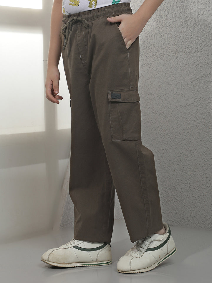 Tailored Walnut Brown Cargo Trackpants