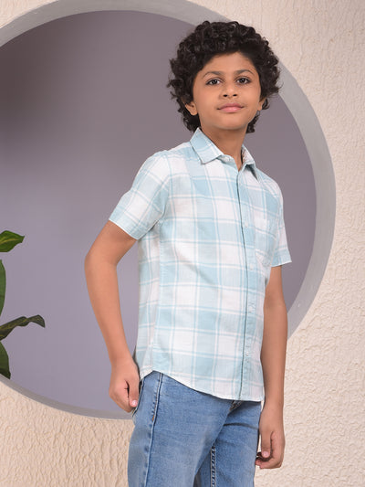Green Checked 100% Cotton Shirt