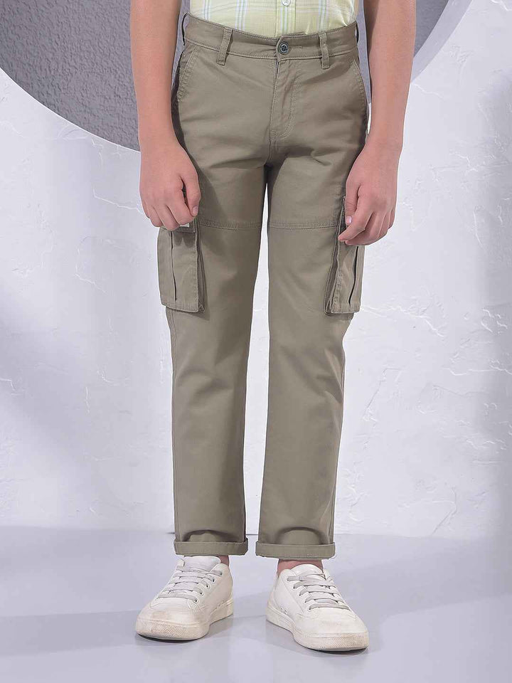 Olive Green Utility Cargo Trousers
