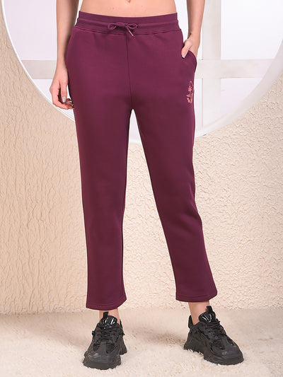 Comfy Wine Slim Trackpants