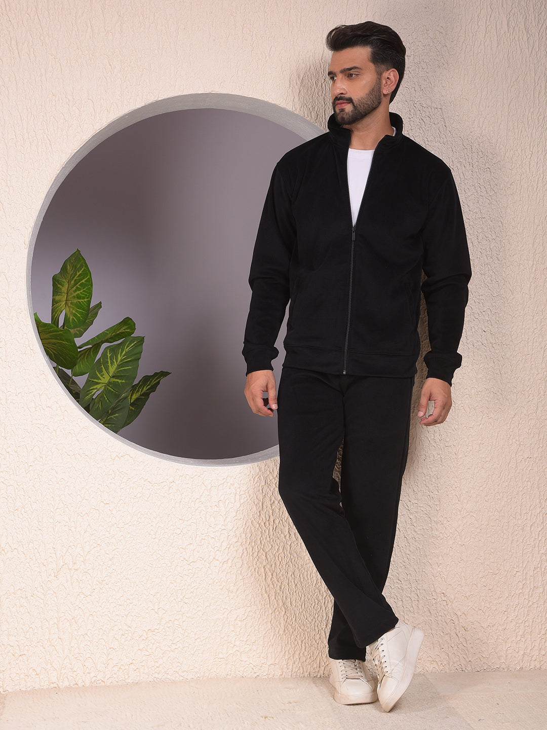 Black Jacquard Sweatshirt