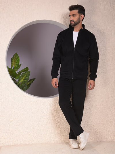 Black Jacquard Sweatshirt