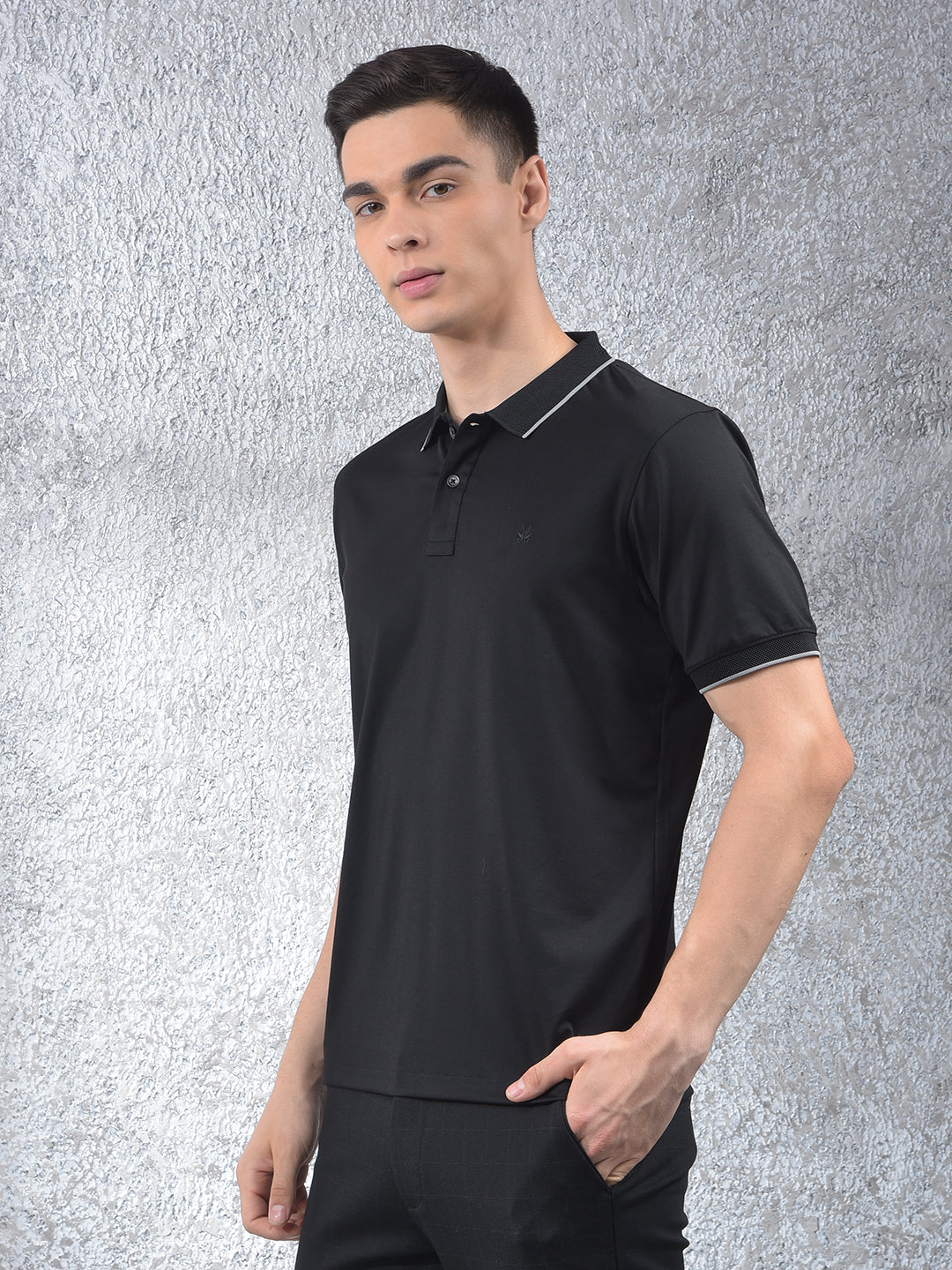 Swanky Black Polo Neck T-Shirt