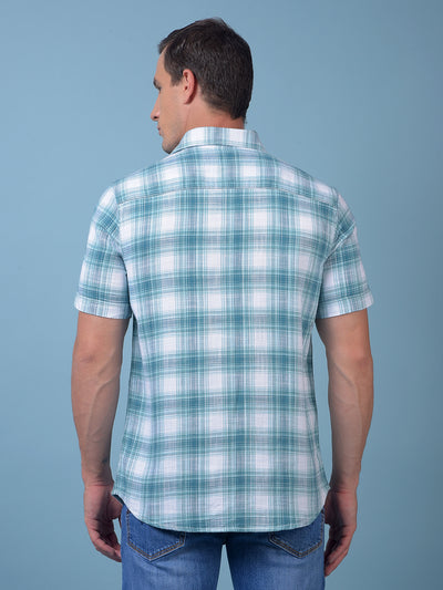 Green Checked 100% Cotton Shirt