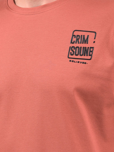 Red Typographic Print T-Shirt
