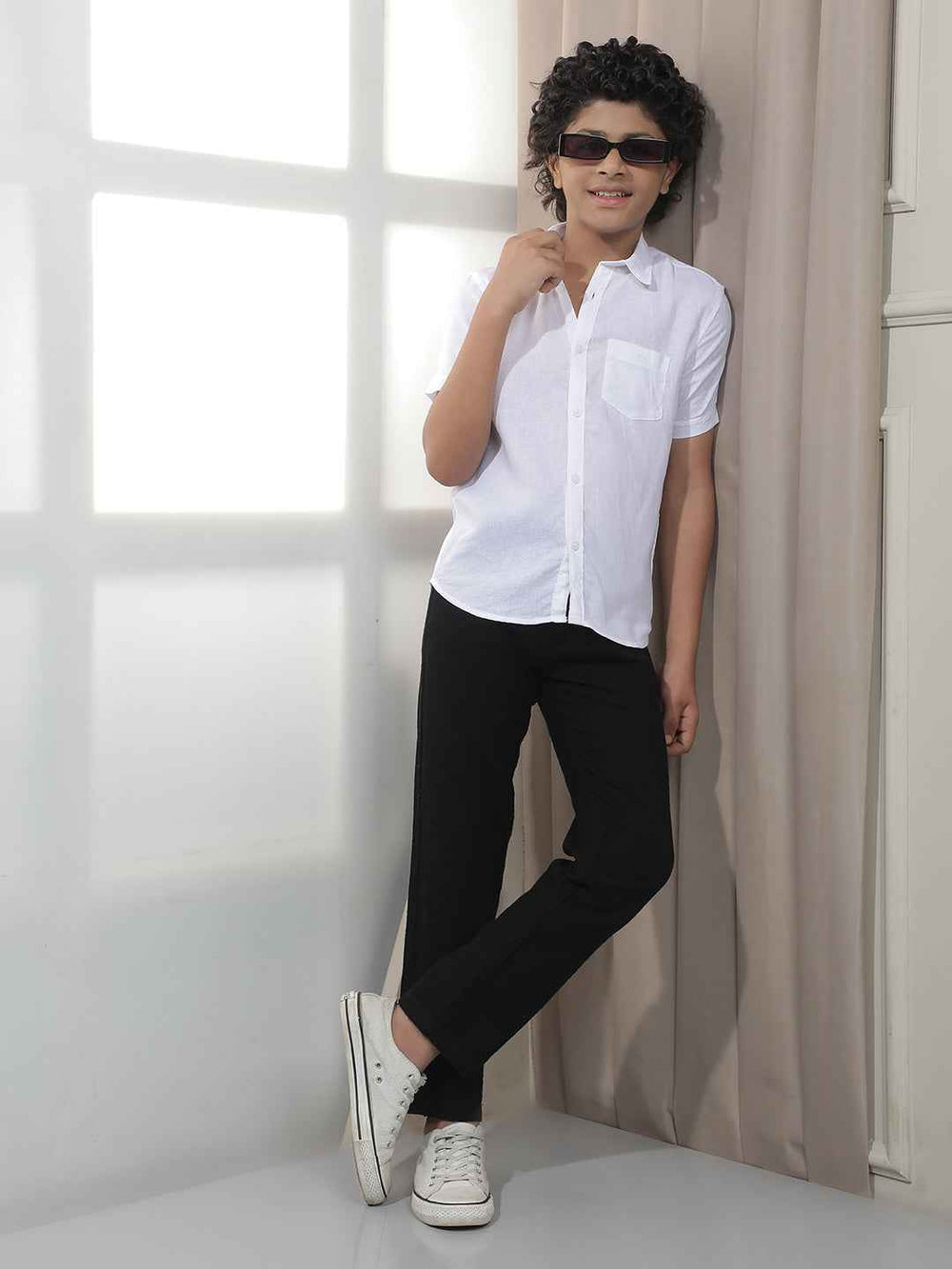 Pure White Linen Casual Shirt
