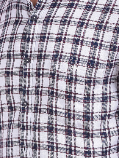 White Checked 100% Cotton Shirt