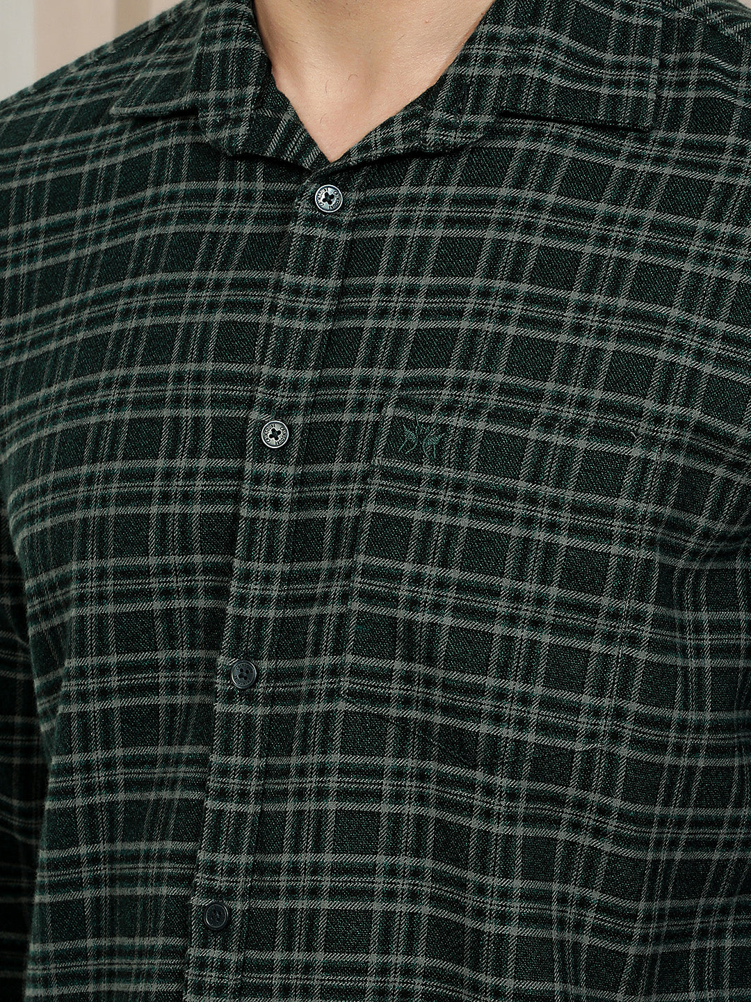 Green Checked 100% cotton Shirt