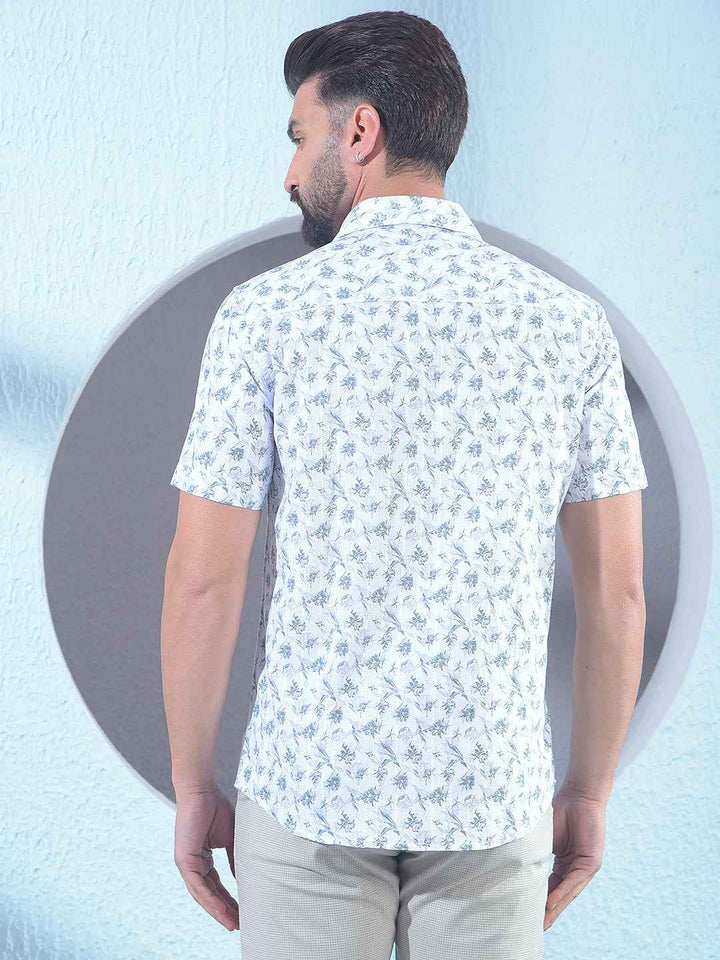 Green Floral Print Shirt