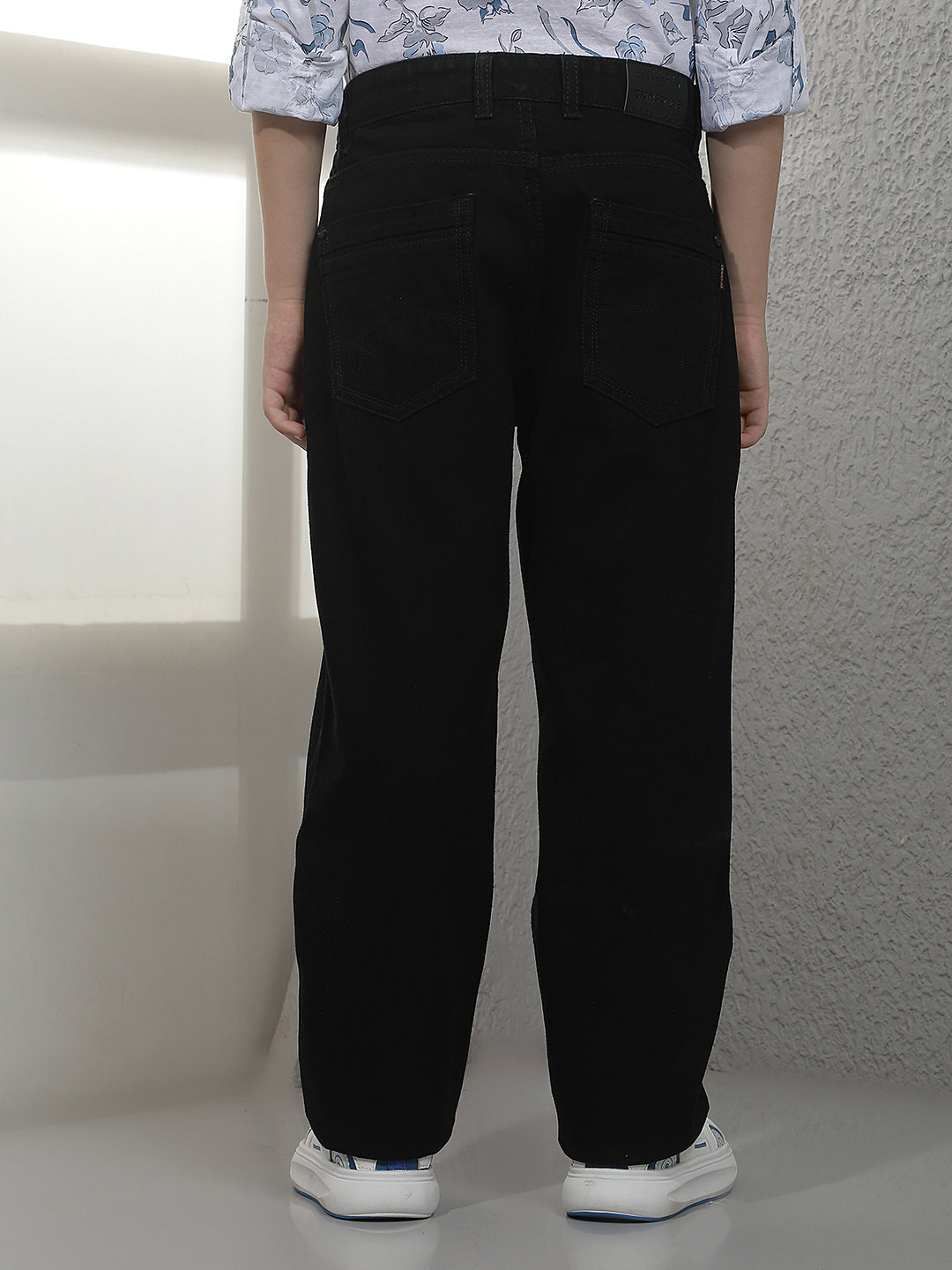 Black 100% Cotton Baggy Jeans