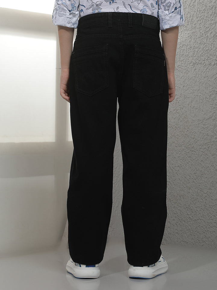 Black 100% Cotton Baggy Jeans