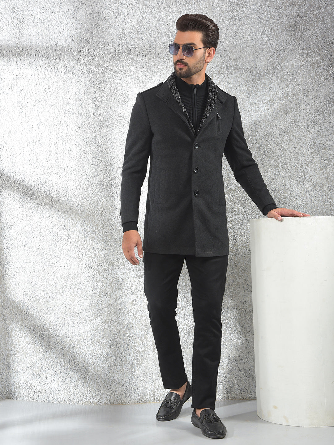 Timeless Black Classic Overcoat