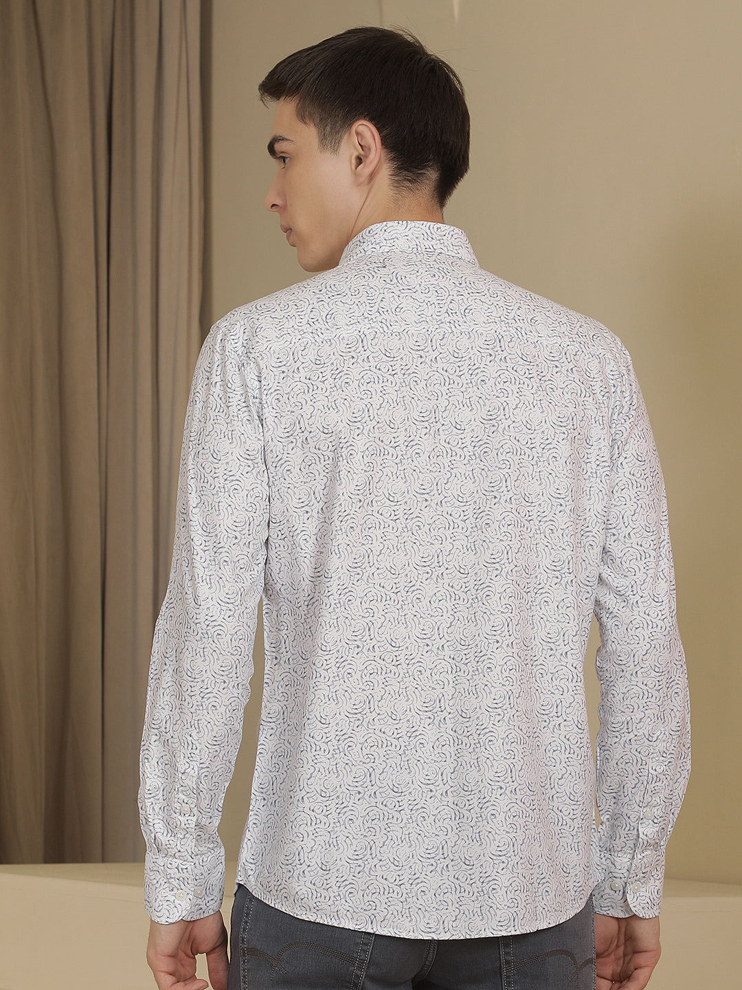 Refined Pacific Blue Printed Shirt