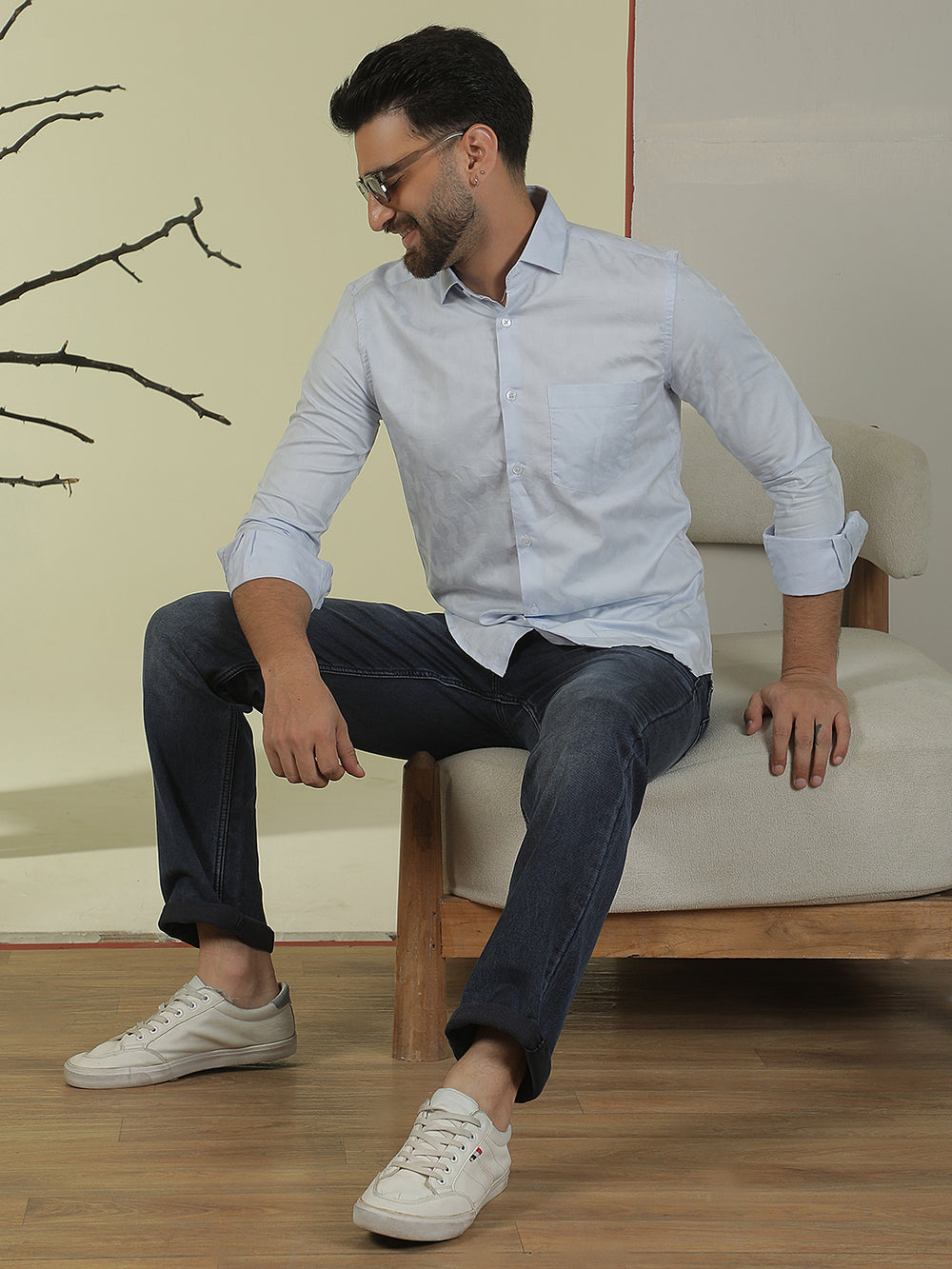 Contemporary Crisp Sky Blue Shirt