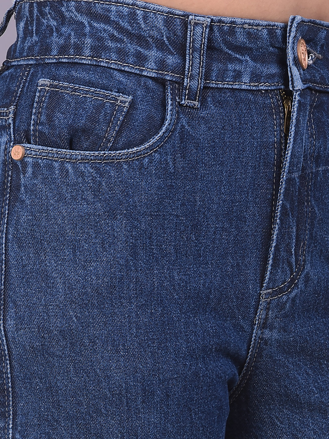 Blue Baggy Cargo Jeans