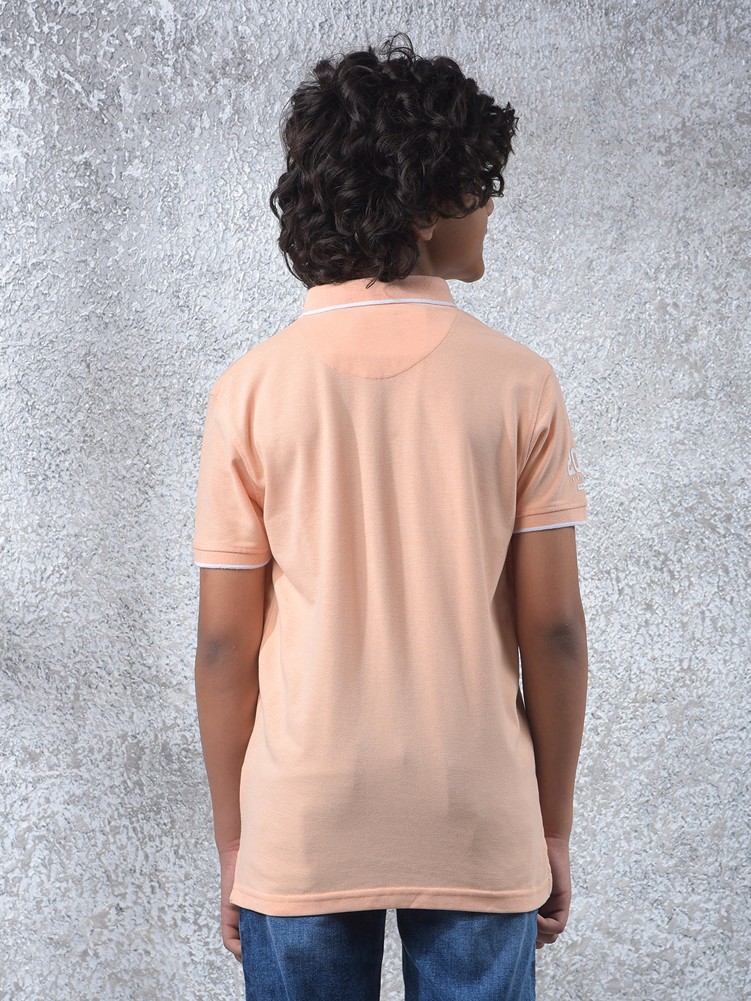Radar Stone Peach Polo Neck T-Shirt