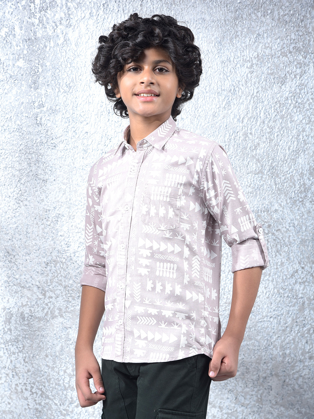 Pink Printed 100% Cotton Shirt