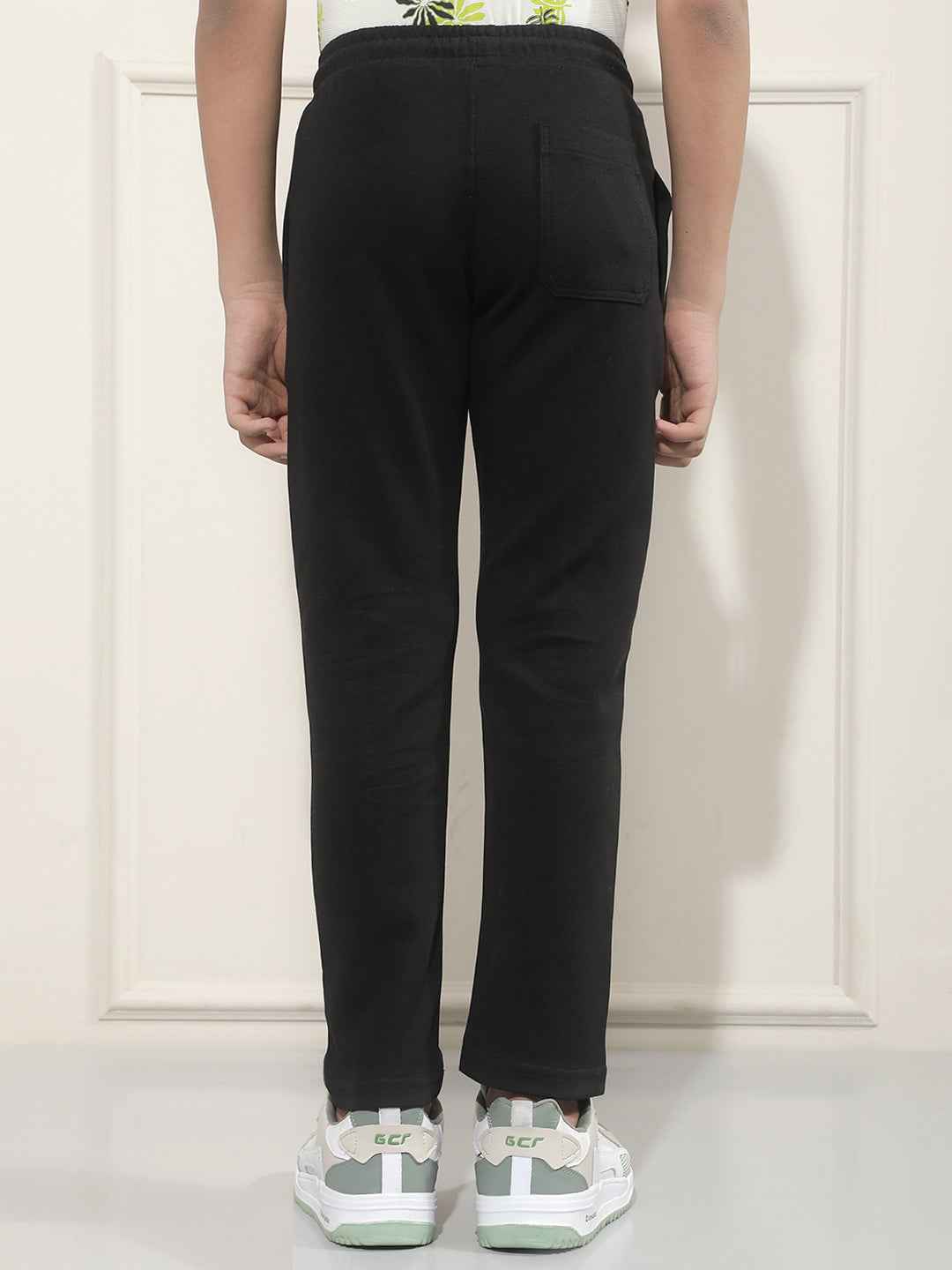 Black Drawstring Soft Trackpants