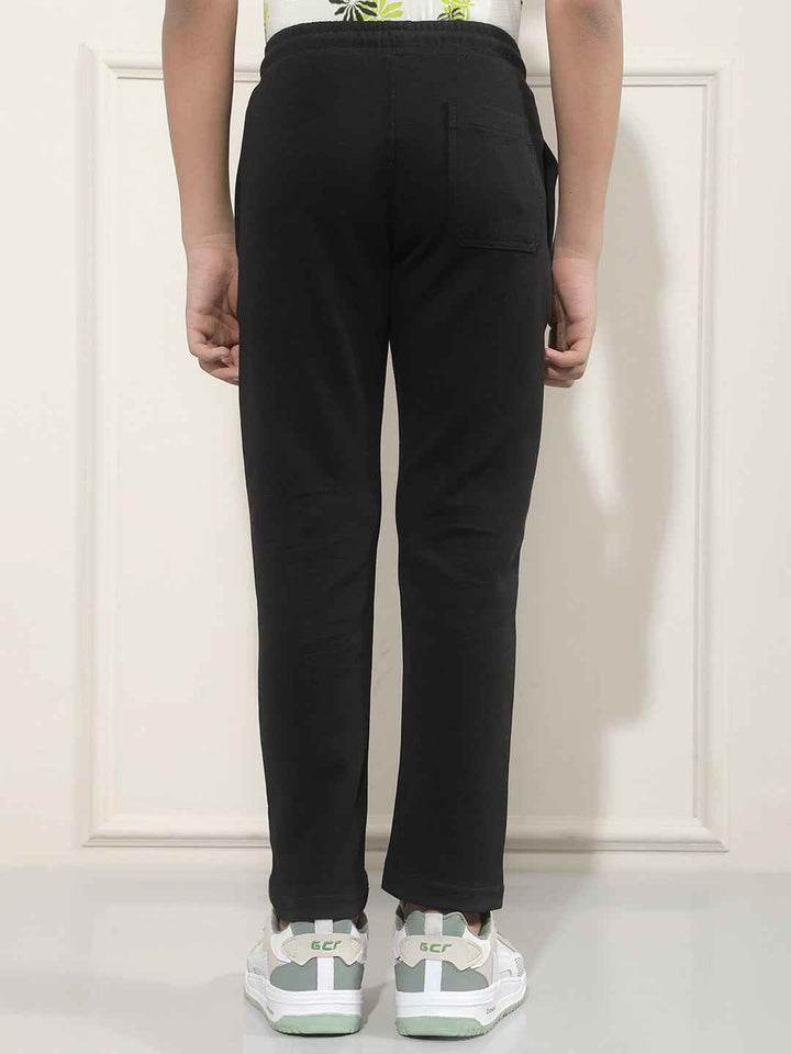 Black Drawstring Soft Trackpants