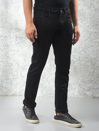 Trendy Dark Wash Black Jeans