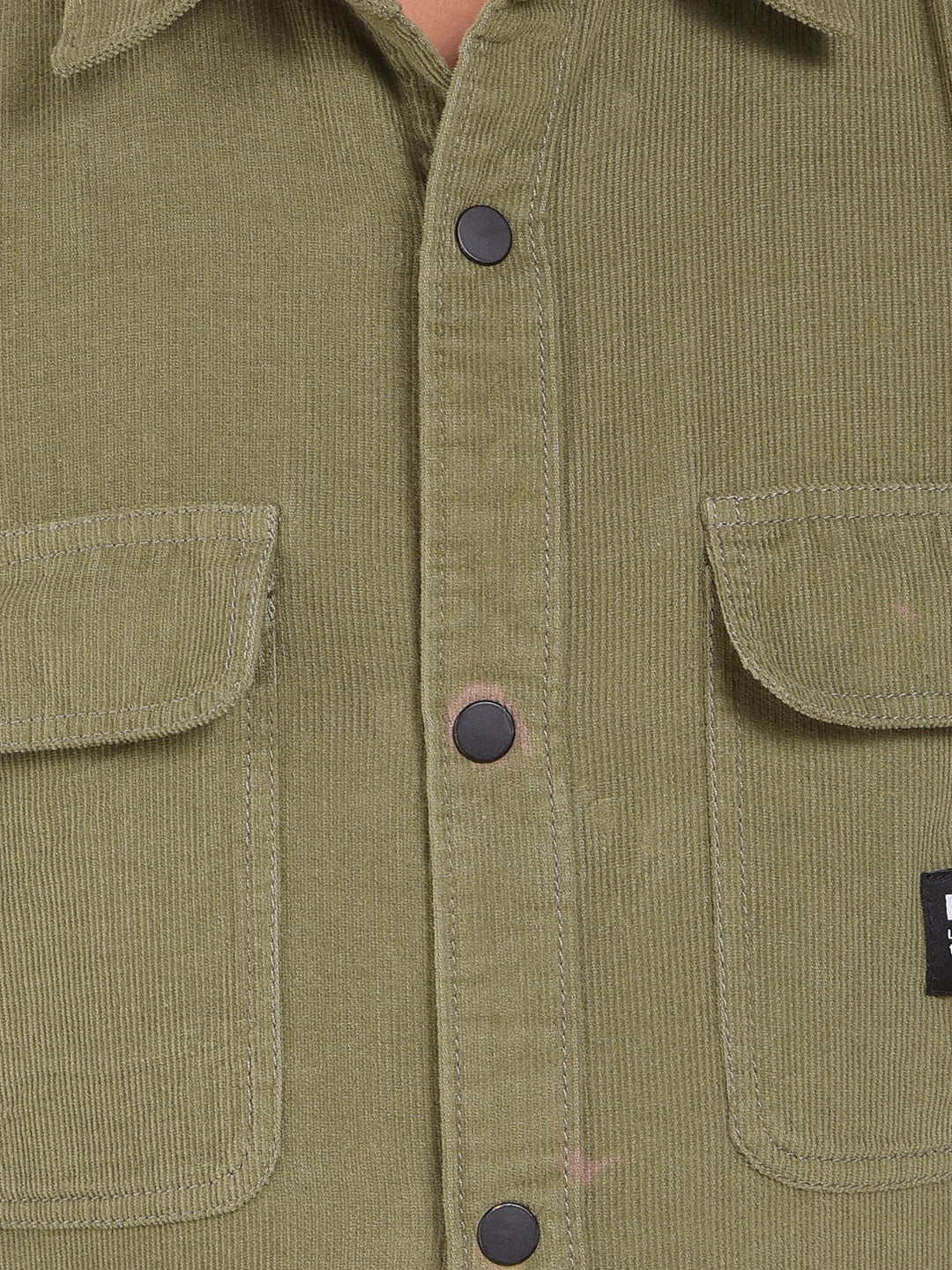 Green 100% Cotton Corduory Shirt