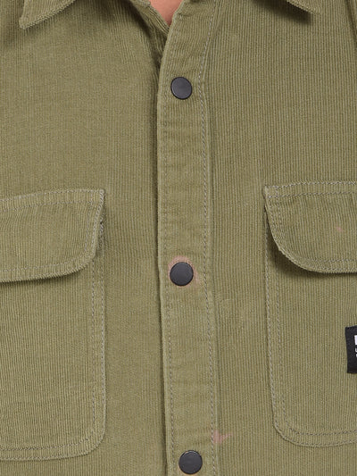 Green 100% Cotton Corduory Shirt