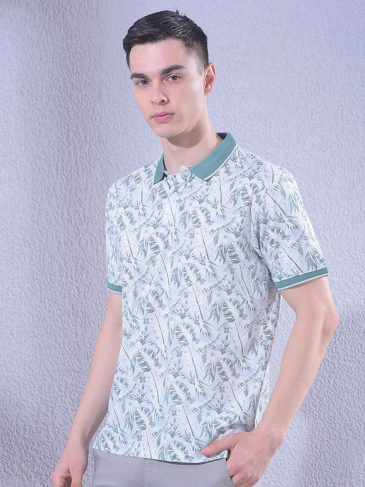 Green Floral Print T-Shirt