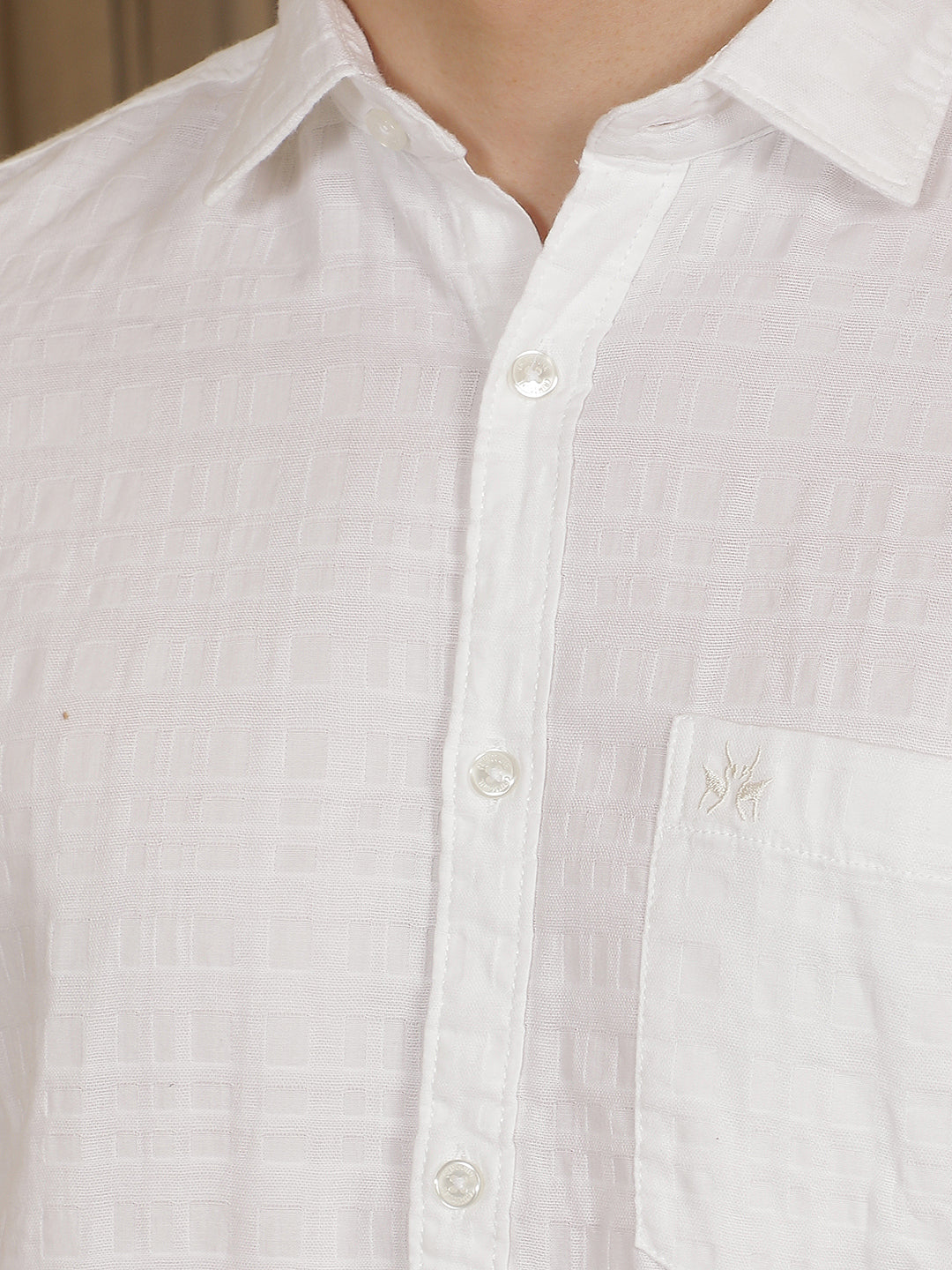White Printed 100% Cotton Shirt