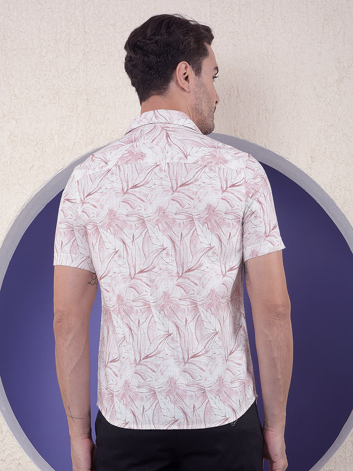 Printed 100% Cotton Pink Shirt