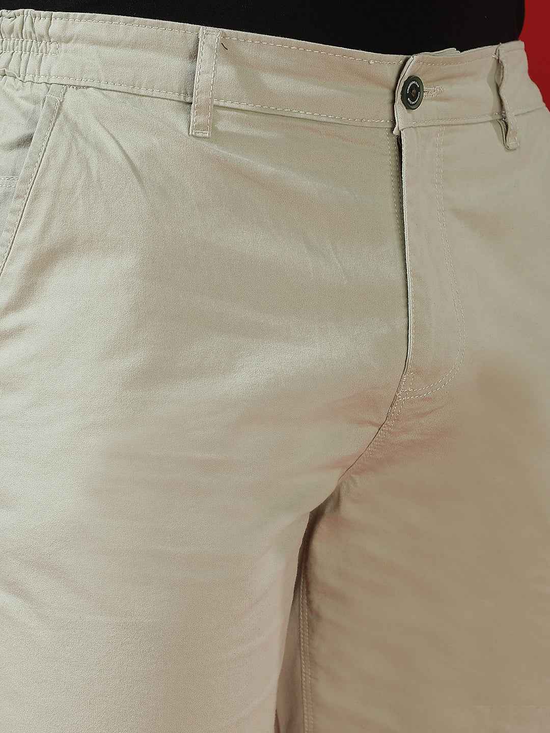 EcoMint Green Cotton Chinos Shorts