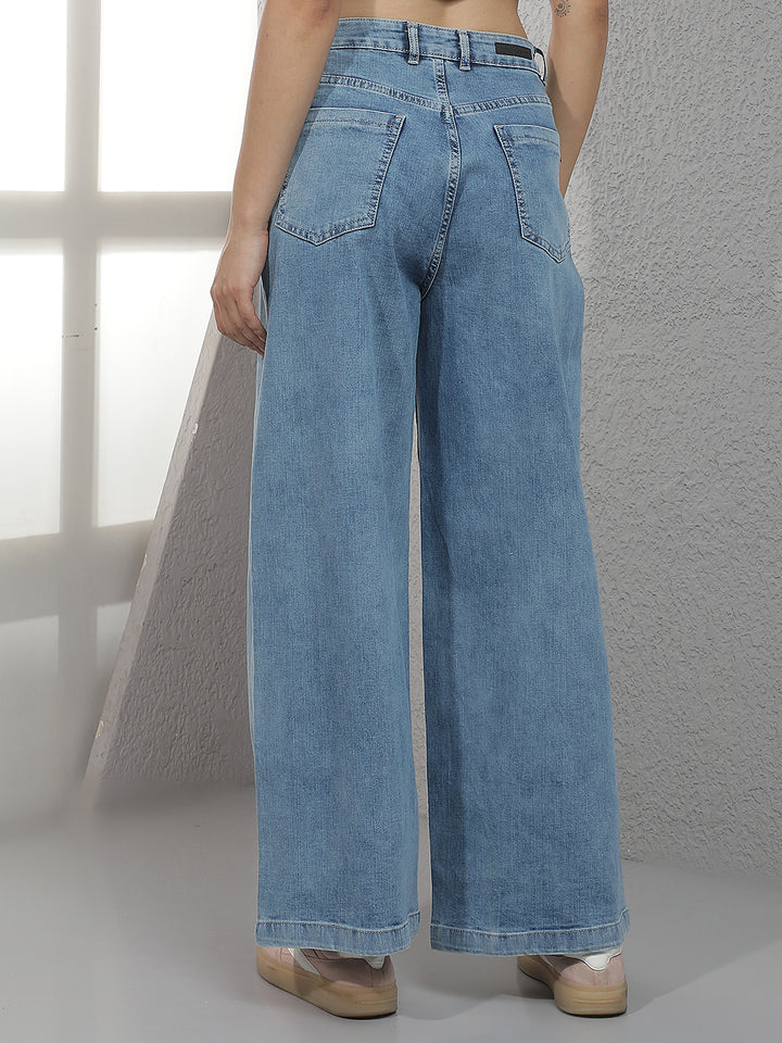 Classic Sapphire Blue Loose Jeans