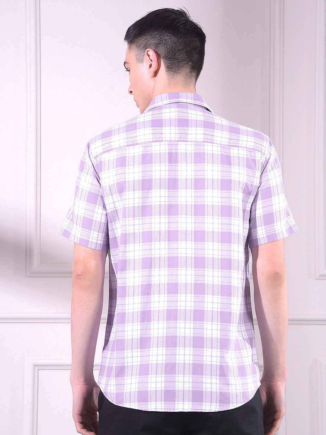Voilet 100% Cotton Checked Shirt