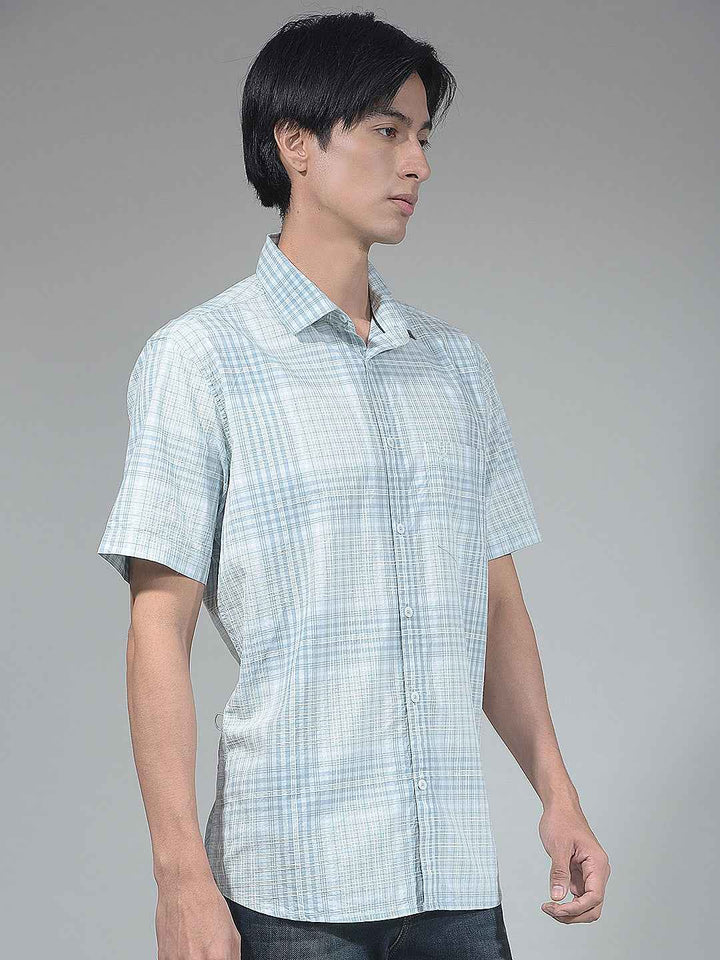 Green Checked 100% Cotton Shirt