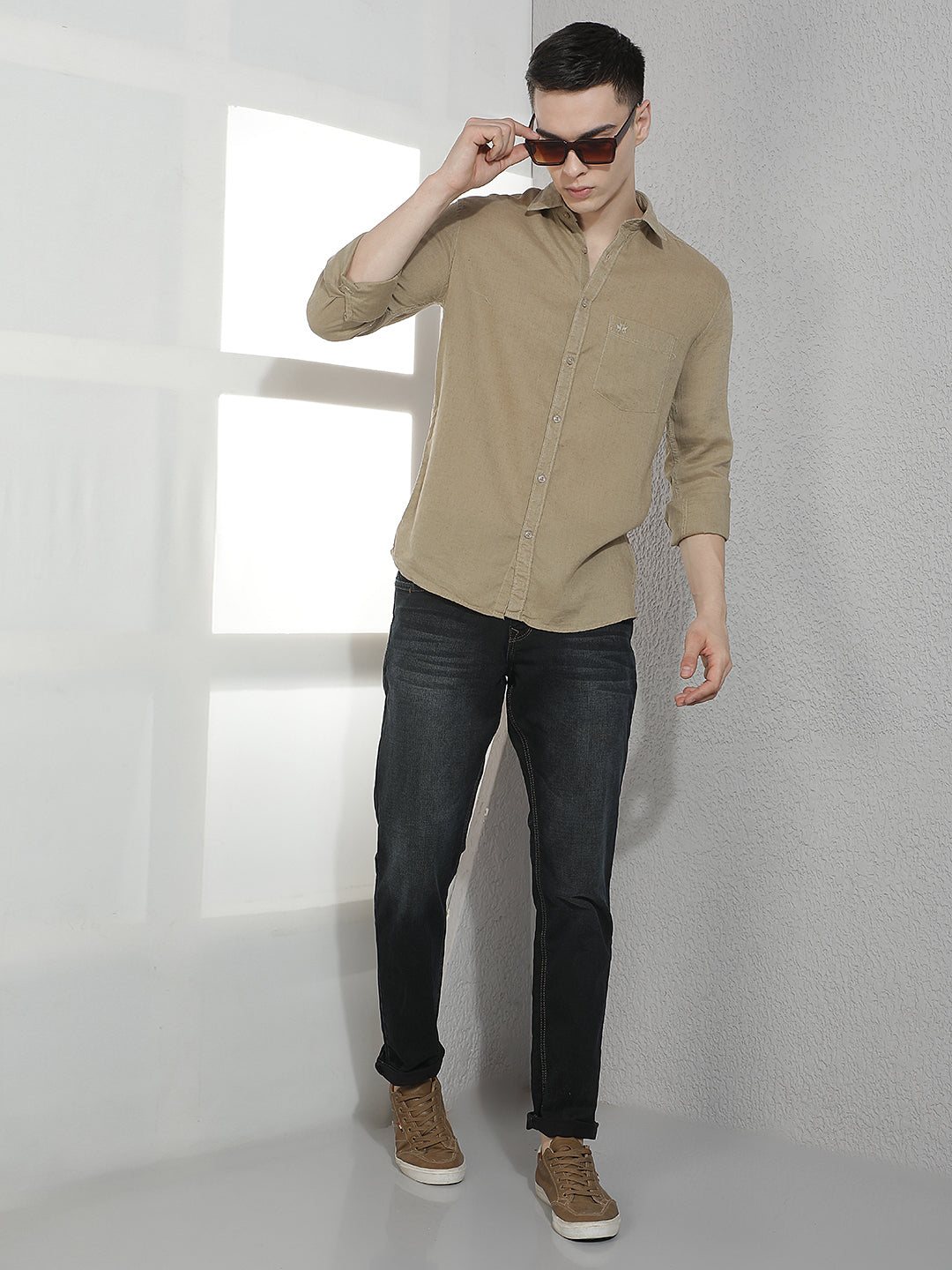 Khaki Linen Shirt